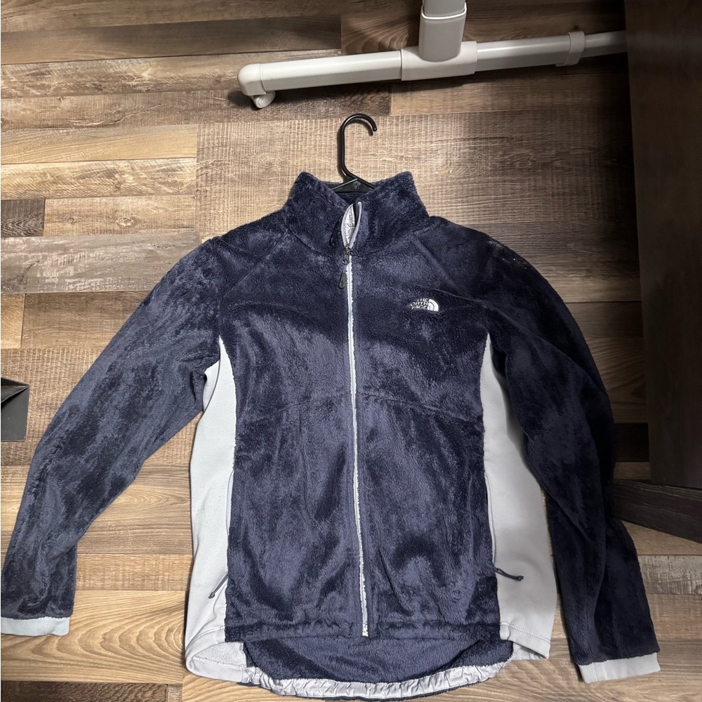 The North Face Dark Blue and Light Gray Fleece Jacket